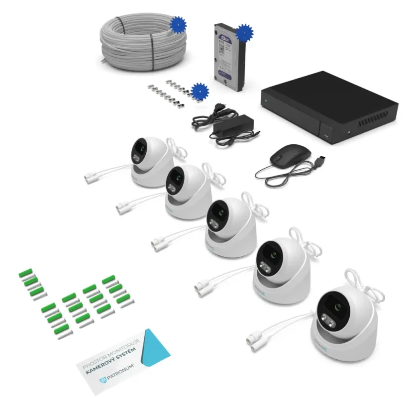 8.0Mpx IP kamerový systém PROFI 5xDOME PRD38 PLUS