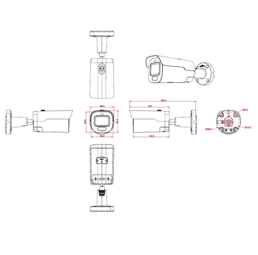 IP bezpečnostní kamera 5.0Mpx AI PATRONUM PRB45 Gen2